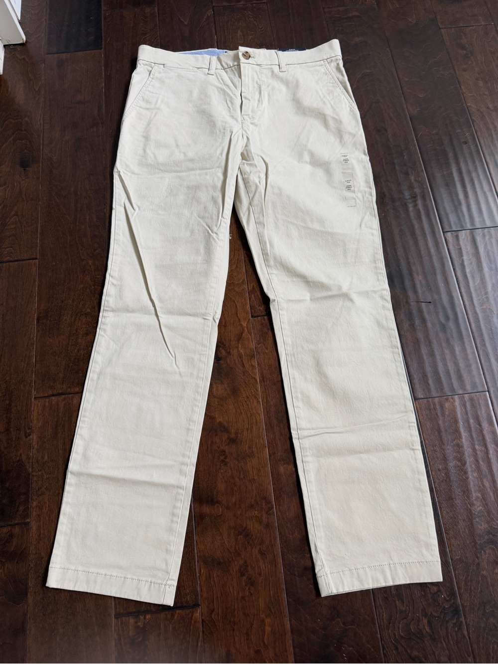 Tommy Hilfiger Cream Straight Leg Chinos